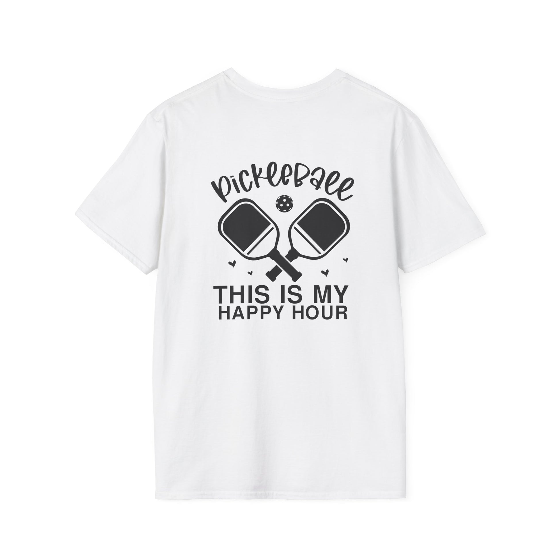 Women's Comfy Pickleball T-shirt - Pickleball This Is My Happy Hour