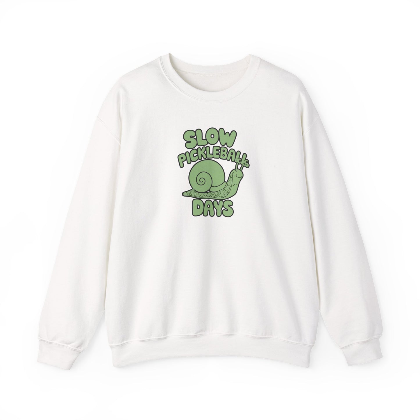 Women's Comfy Pickleball Sweatshirt - Slow Pickleball Days White
