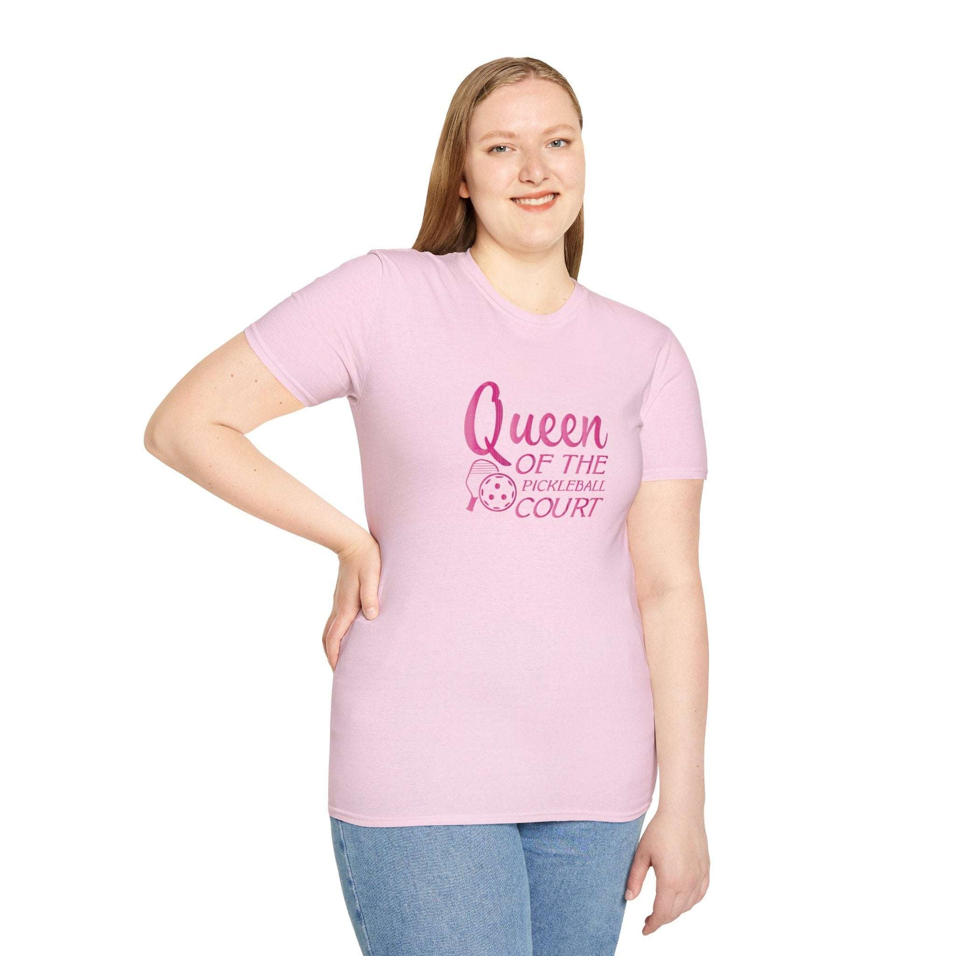 Women's Stylish Pickleball T-shirt - Queen of the Pickleball Court