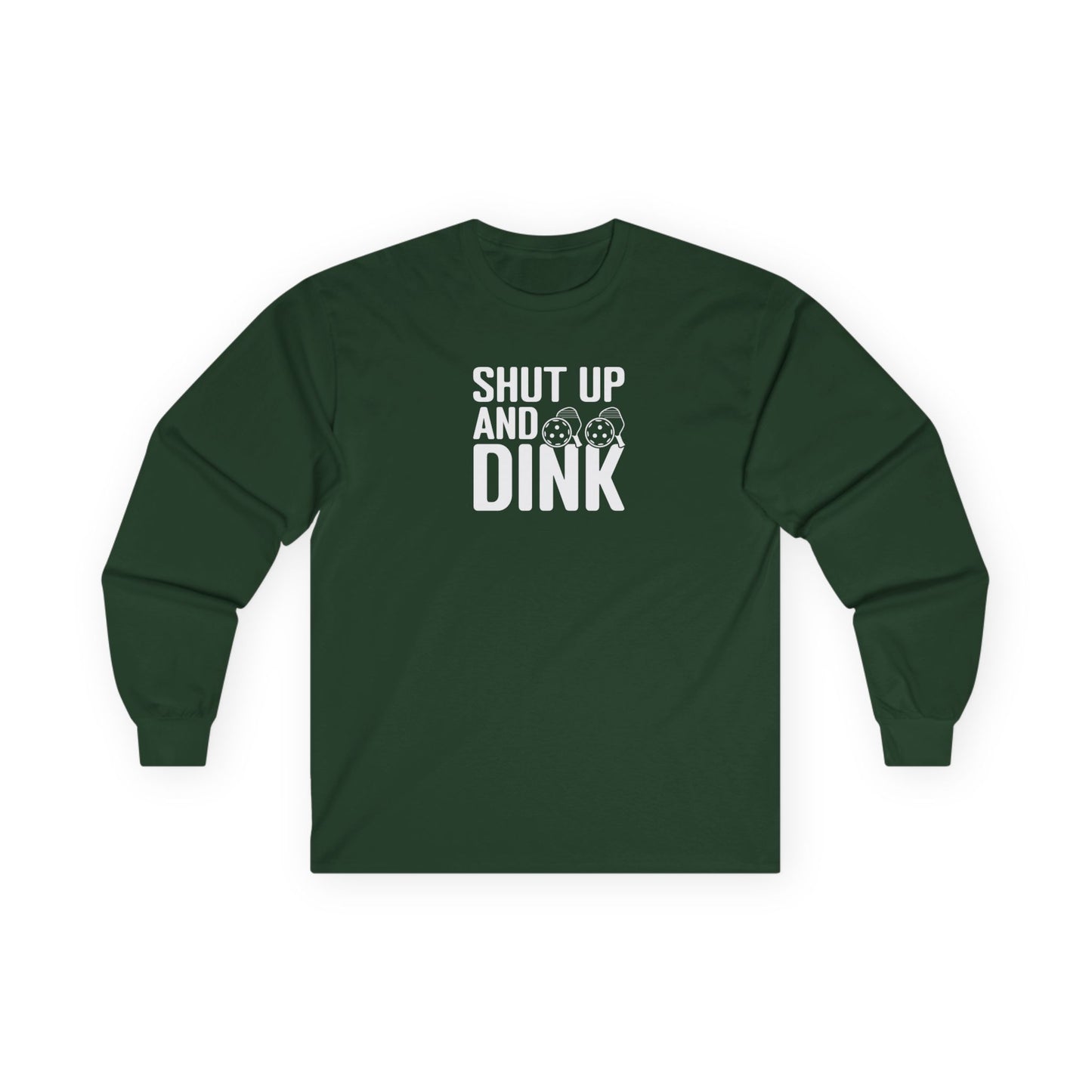 Women's Soft Pickleball Long Sleeves top - Shut Up and Dink Green