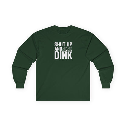 Women's Soft Pickleball Long Sleeves top - Shut Up and Dink Green