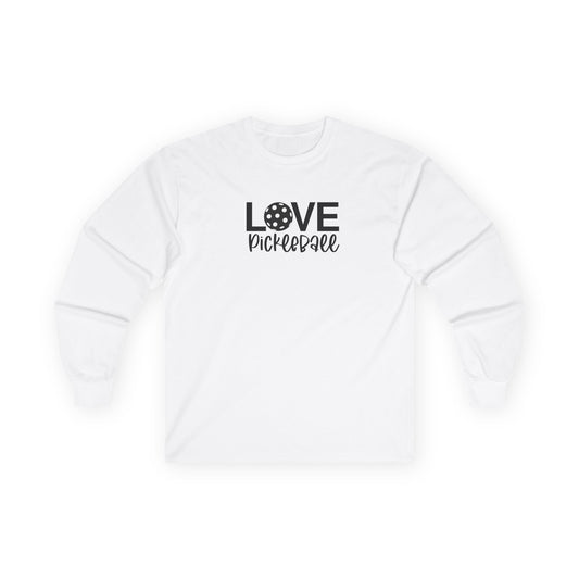 Women's Comfy Pickleball Long Sleeves top - Love Pickleball White