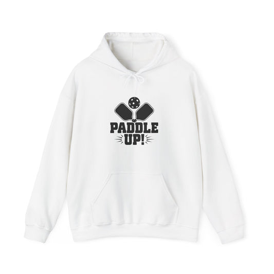 Men's Soft Pickleball Hoodie - Paddle Up White
