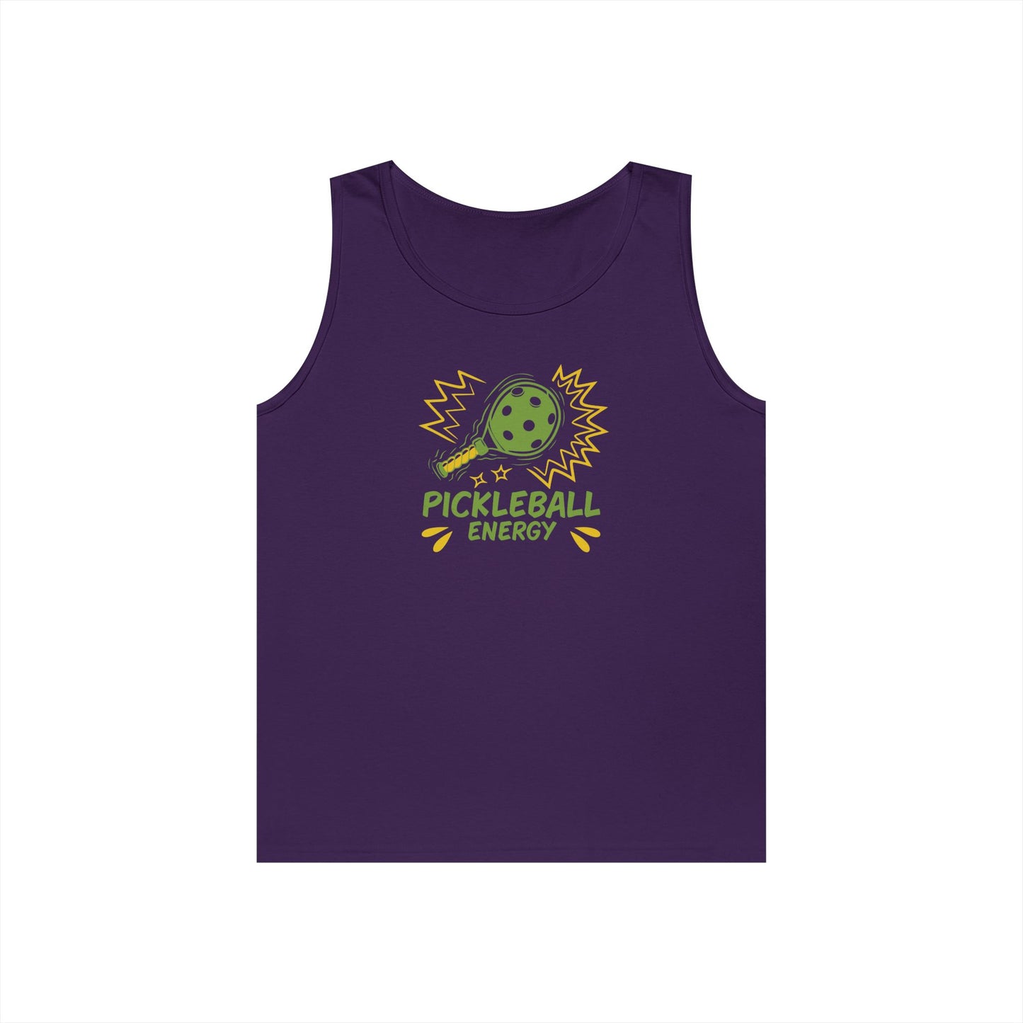 Women's Quirky Pickleball Tank Top - Pickleball Energy Purple