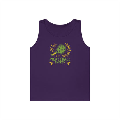 Women's Quirky Pickleball Tank Top - Pickleball Energy Purple