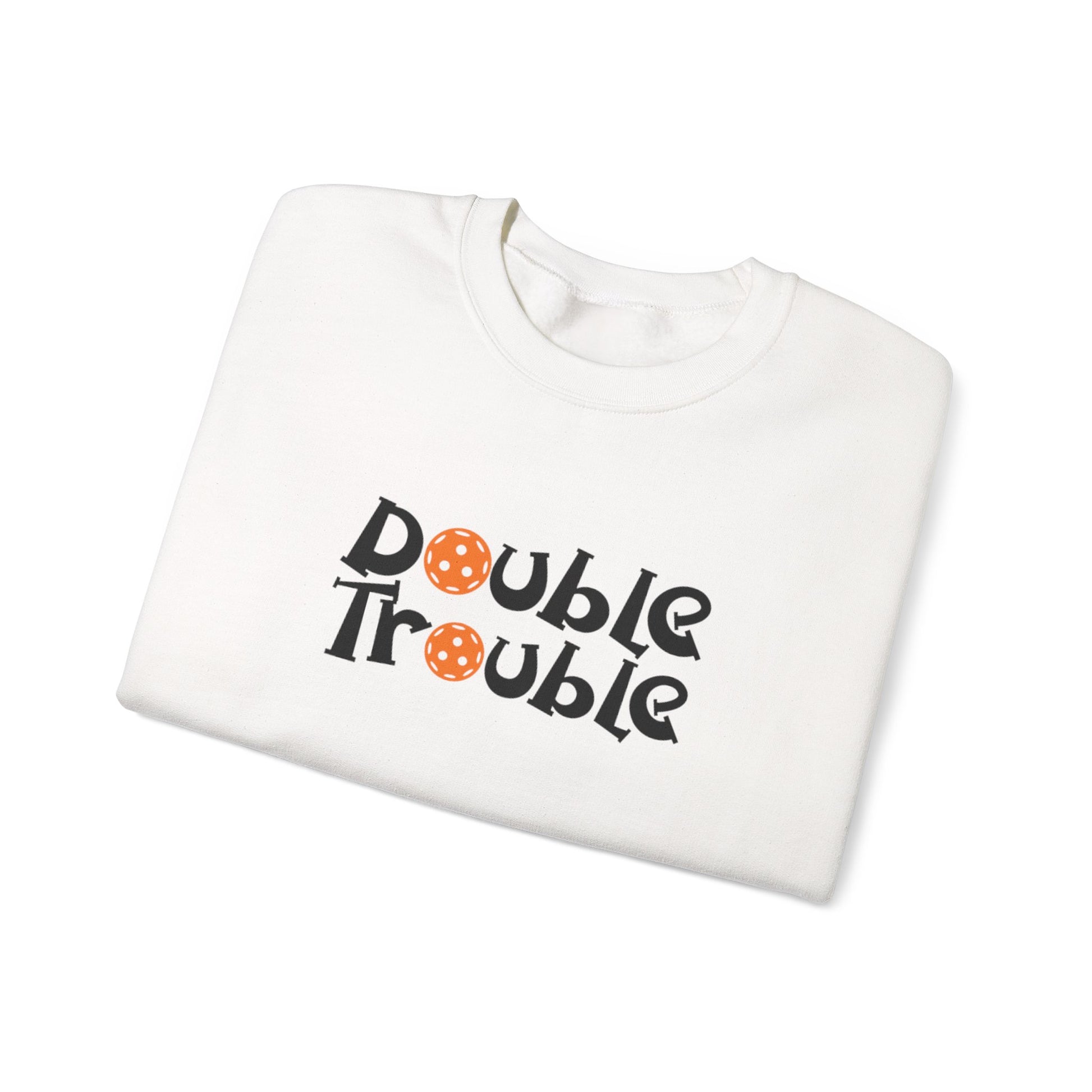 Men's Quirky Pickleball Sweatshirt - Double Trouble