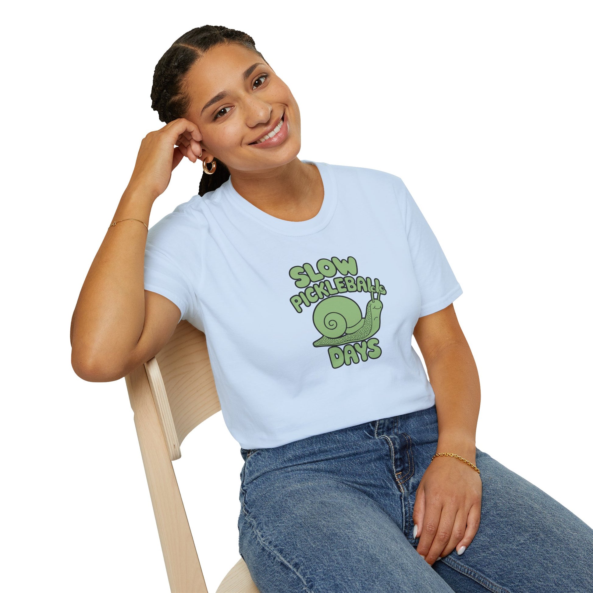 Women's Fun Pickleball T-shirt - Slow Pickleball Days