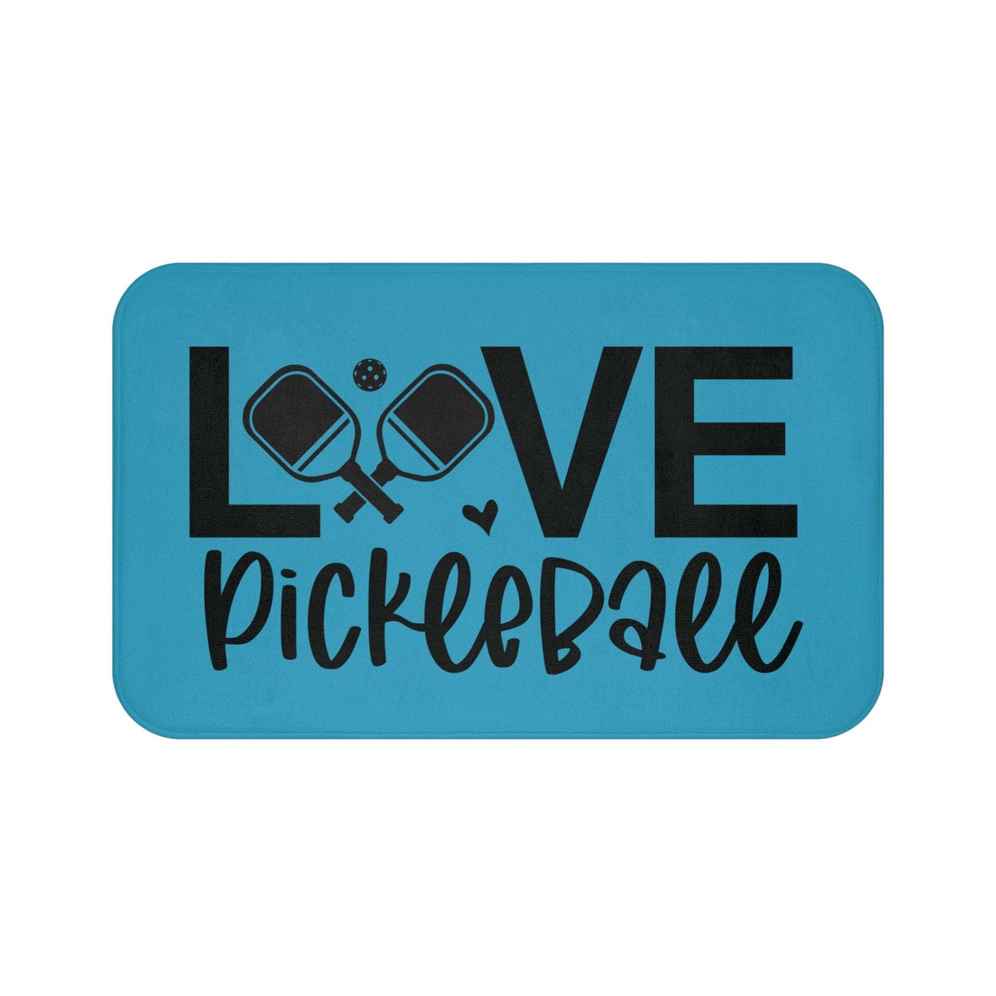 Pickleball Vibrant Bath mat - Love Pickleball Blue