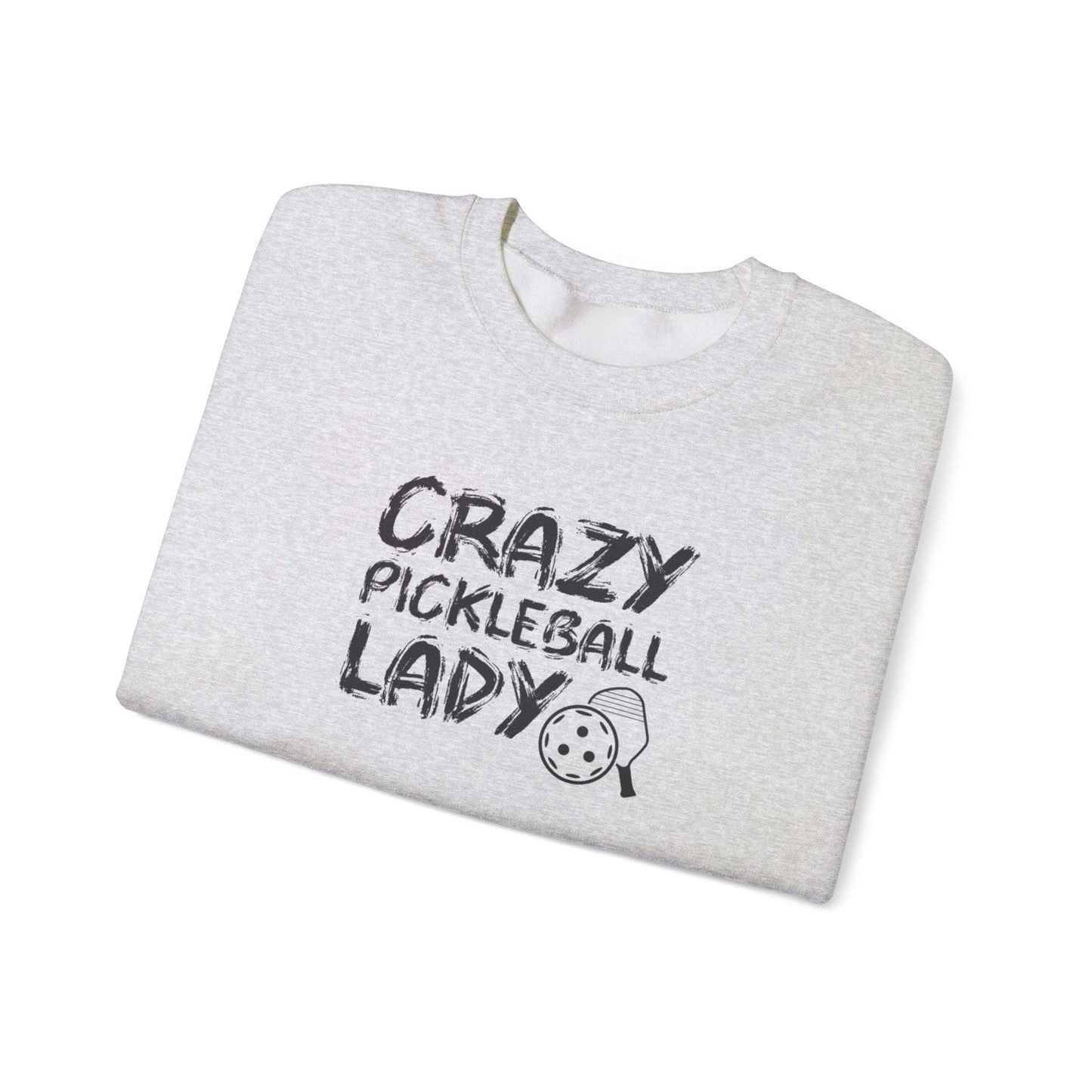 Women's Funny Pickleball Sweatshirt - Crazy Pickleball Lady