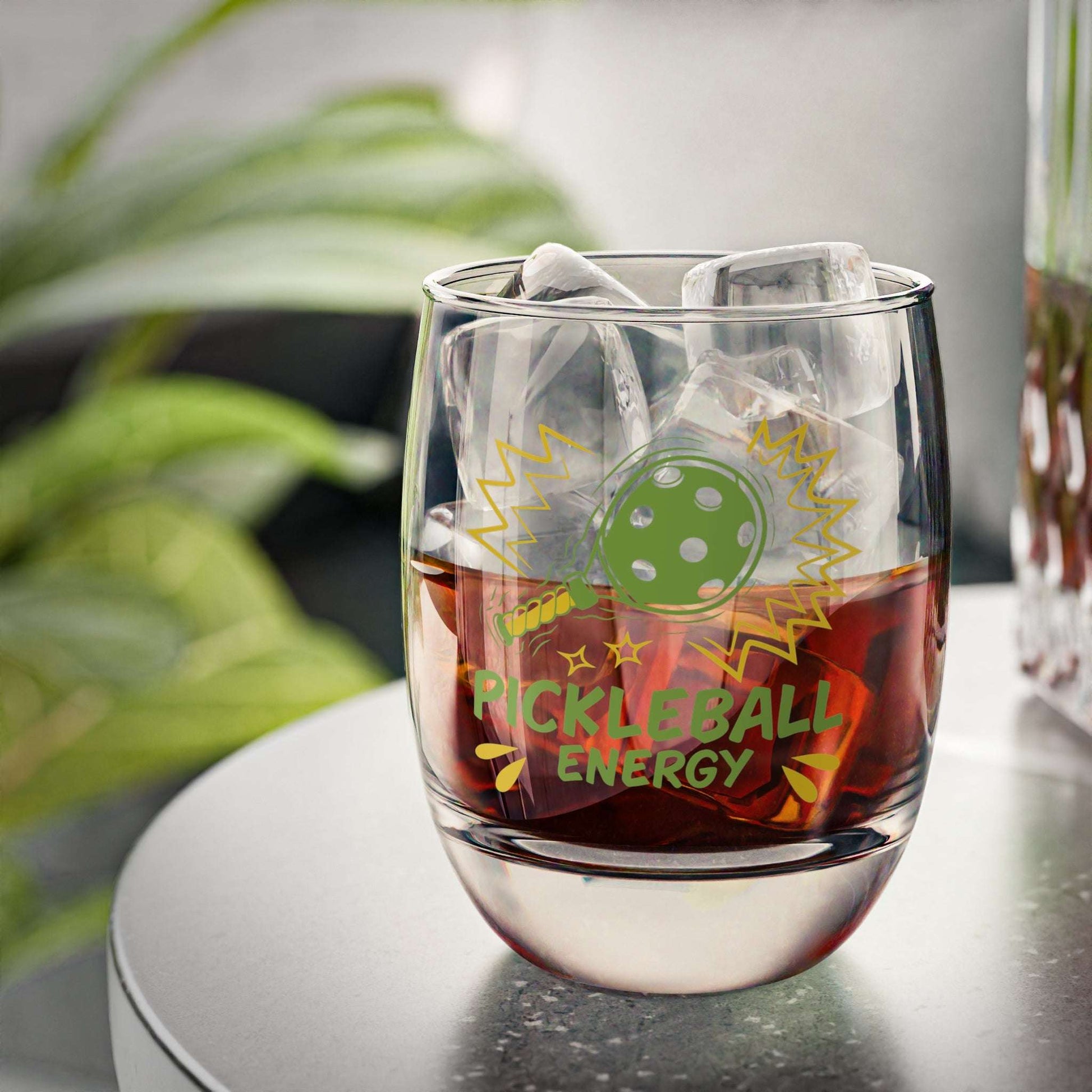 Pickleball Funny Whiskey Glass - Pickleball Energy