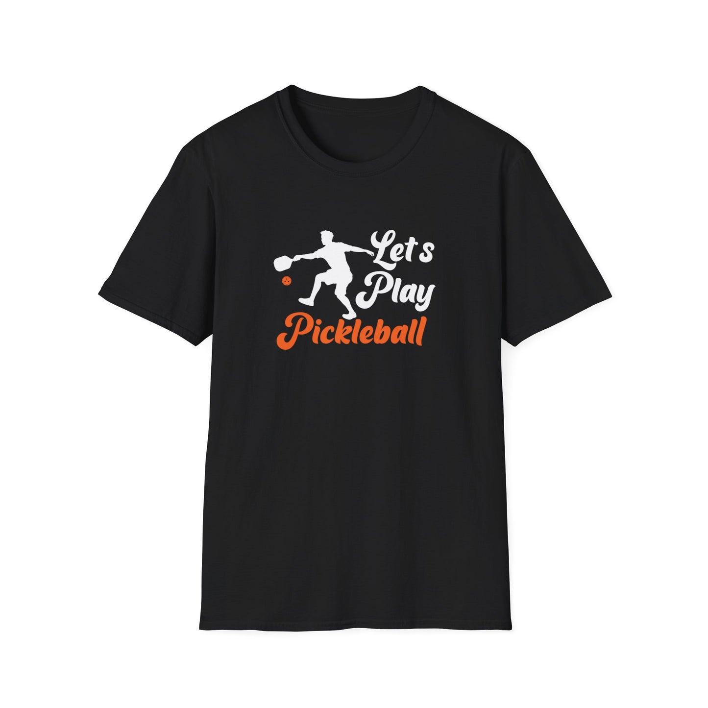 Women's Durable Pickleball T-shirt - Let's Play Pickleball Black