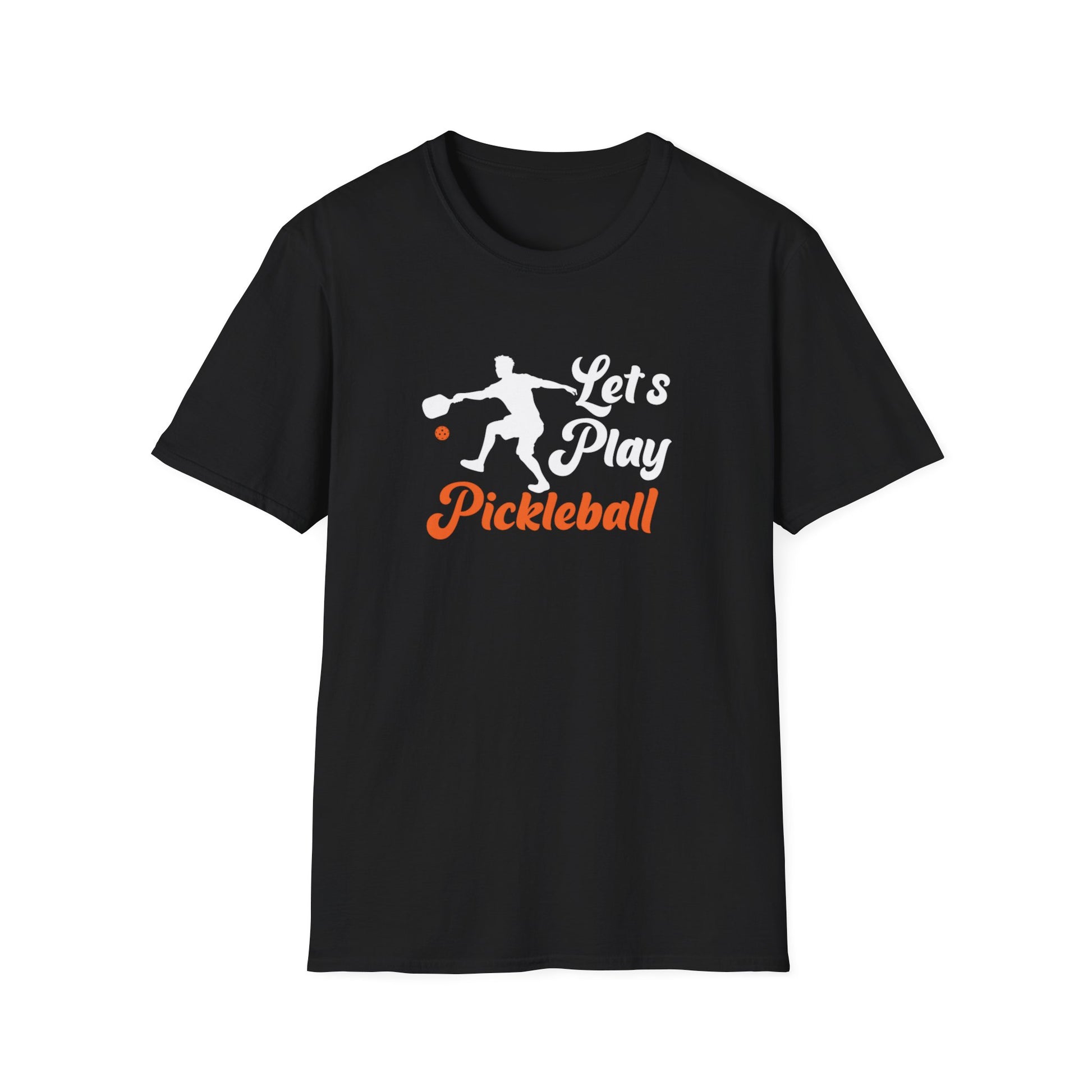 Women's Durable Pickleball T-shirt - Let's Play Pickleball Black