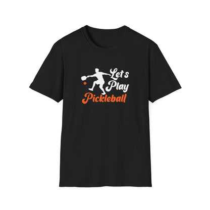 Women's Durable Pickleball T-shirt - Let's Play Pickleball Black