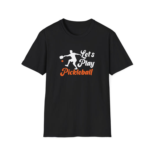 Women's Durable Pickleball T-shirt - Let's Play Pickleball Black