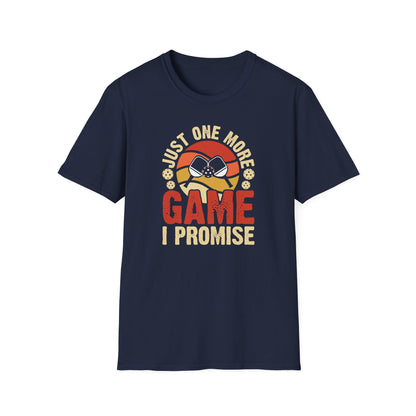 Men's Stylish Pickleball T-shirt - Just One More Game I Promise Navy