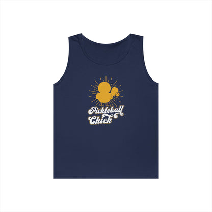 Women's Lightweight Pickleball Tank Top - Pickleball Chick Navy