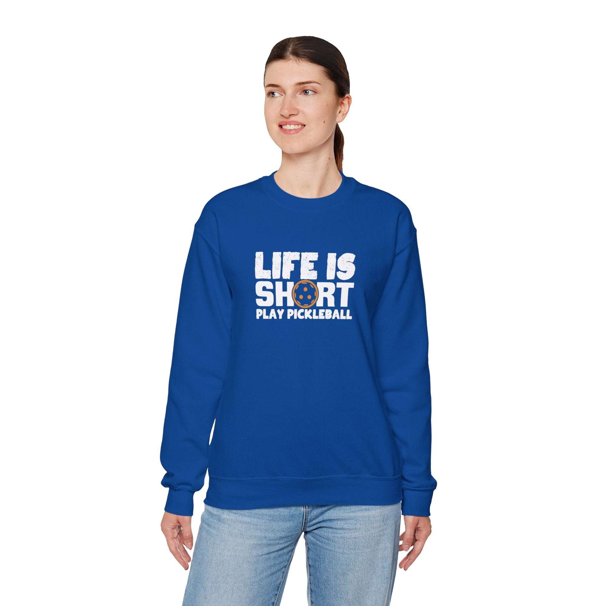 Women's Soft Pickleball Sweatshirt - Life Is Short Play Pickleball