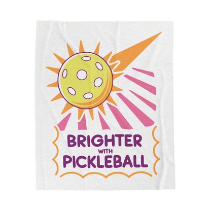 Pickleball Cute Blanket - Brighter with Pickleball White