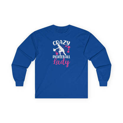 Women's Playful Pickleball Long Sleeves top - Crazy Pickleball Lady Royal