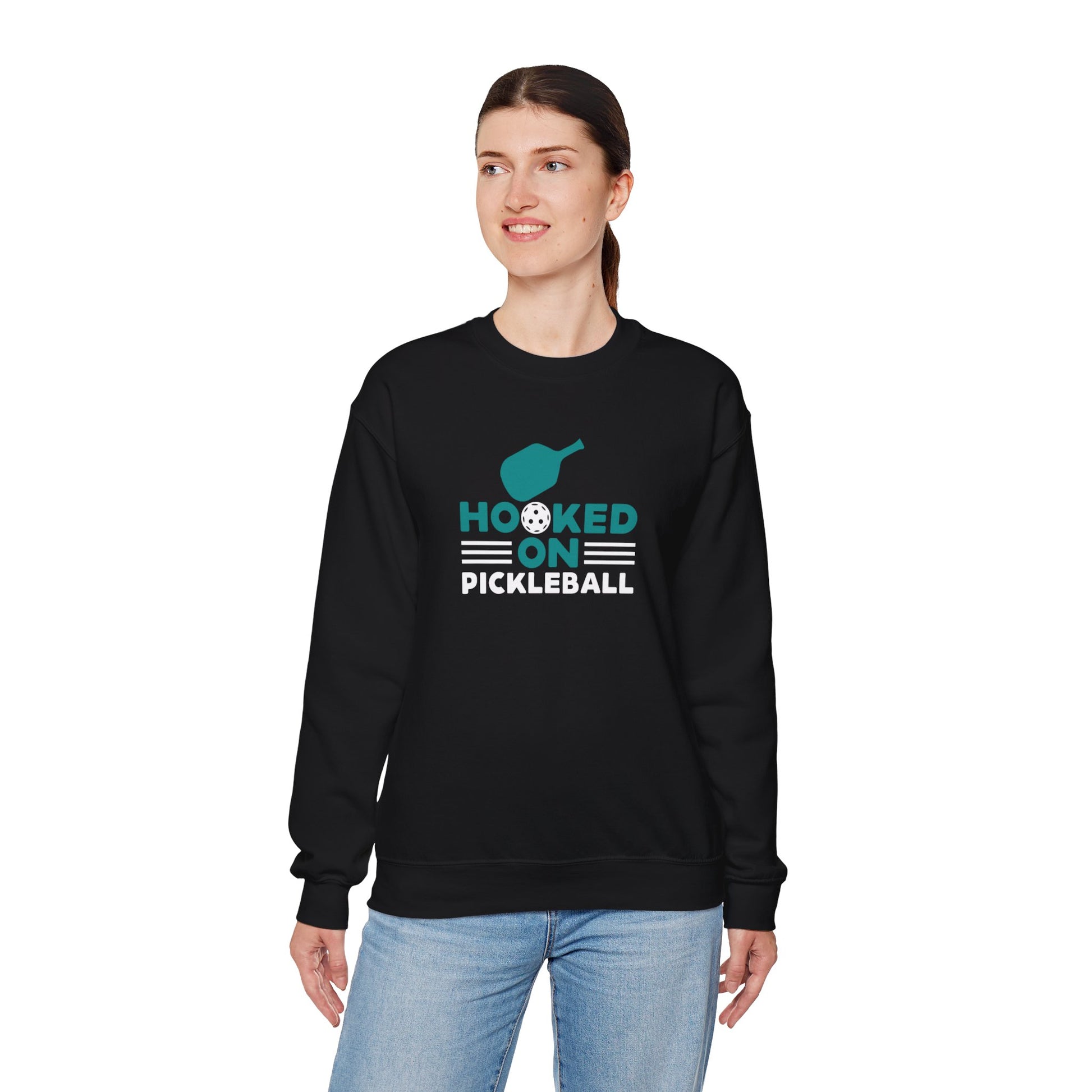 Women's Cool Pickleball Sweatshirt - Hooked on Pickleball