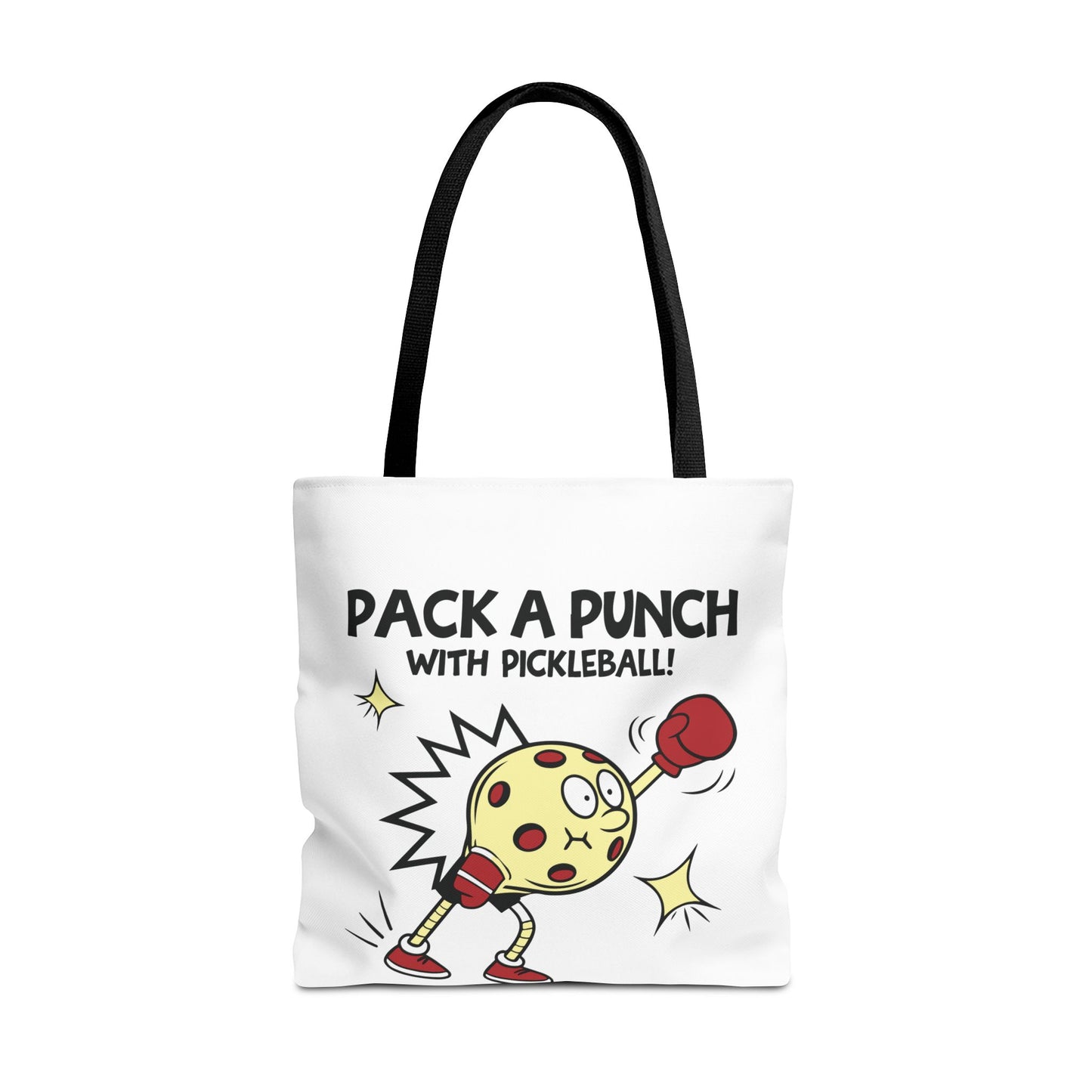 Pickleball Stylish Tote Bag - Pack a Punch with Pickleball Black