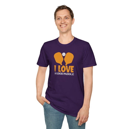 Men's Playful Pickleball T-shirt - I Love a Good Paddle