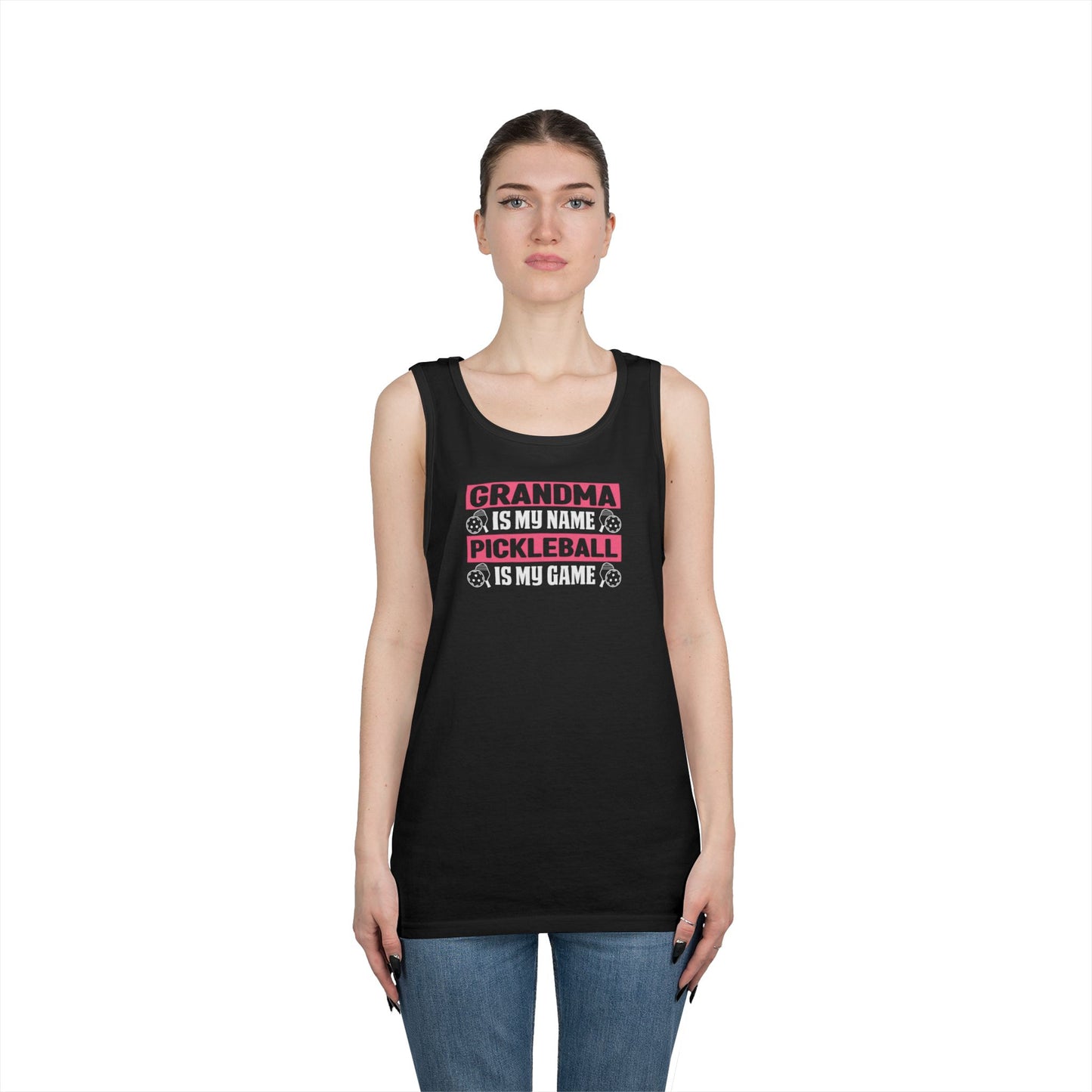 Women's Pickleball Tank Top - Grandma Is My Name Pickleball Is My Game