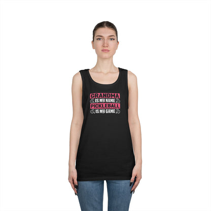 Women's Pickleball Tank Top - Grandma Is My Name Pickleball Is My Game
