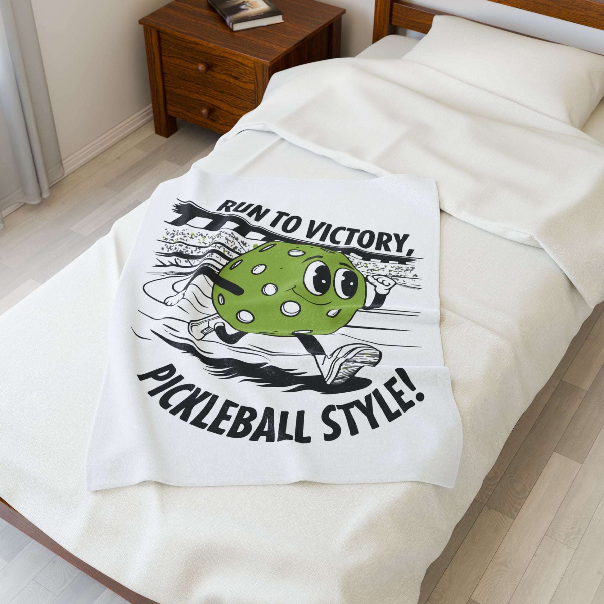 Pickleball Comfy Blanket - Run To Victory Pickleball Style