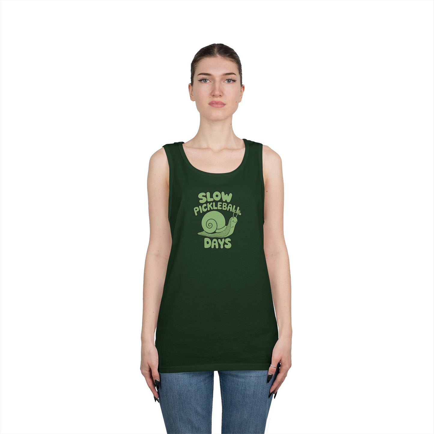Women's Cute Pickleball Tank Top - Slow Pickleball Days