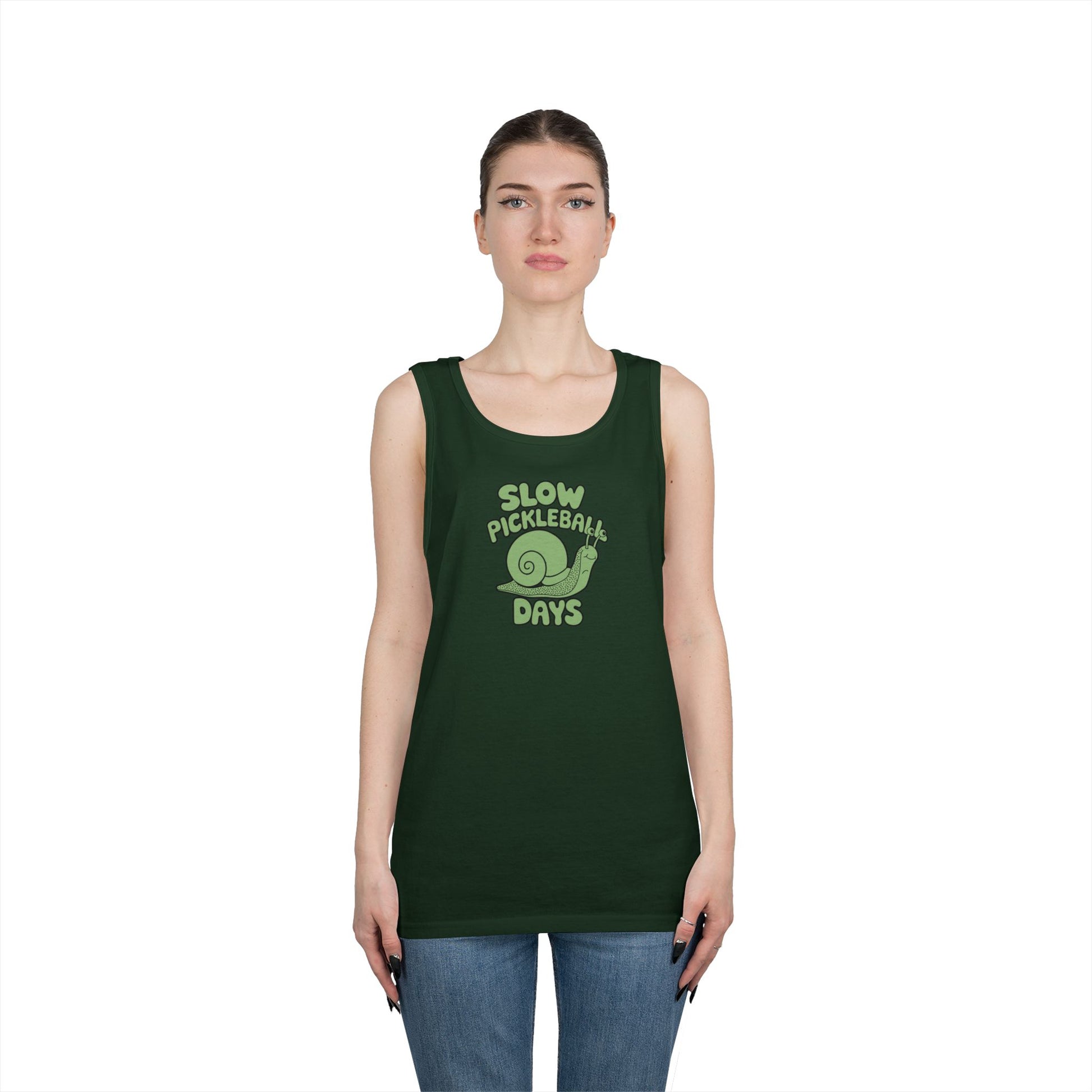 Women's Cute Pickleball Tank Top - Slow Pickleball Days