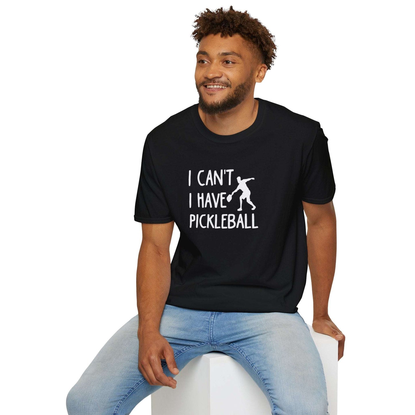 Men's Witty Pickleball T-shirt - I Can't I Have Pickleball