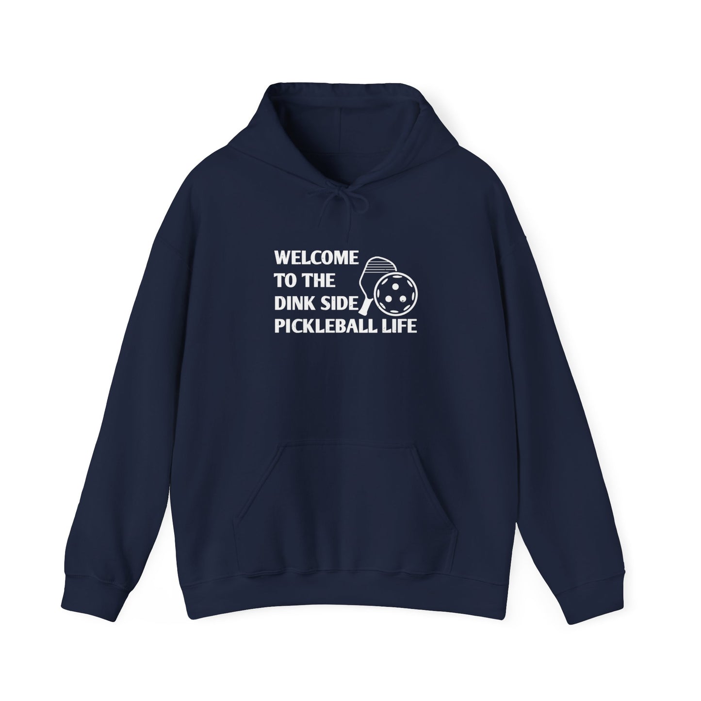 Men's Pickleball Hoodie - Welcome to the Dink Side Pickleball Life Navy