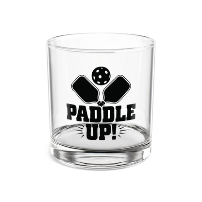 Pickleball Unique Rocks Glass - Paddle Up Clear