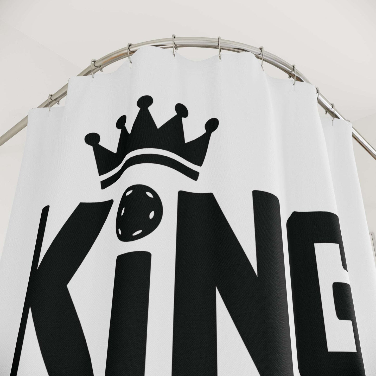 Pickleball Eye-Catching Shower Curtain - King of the Pickleball Court