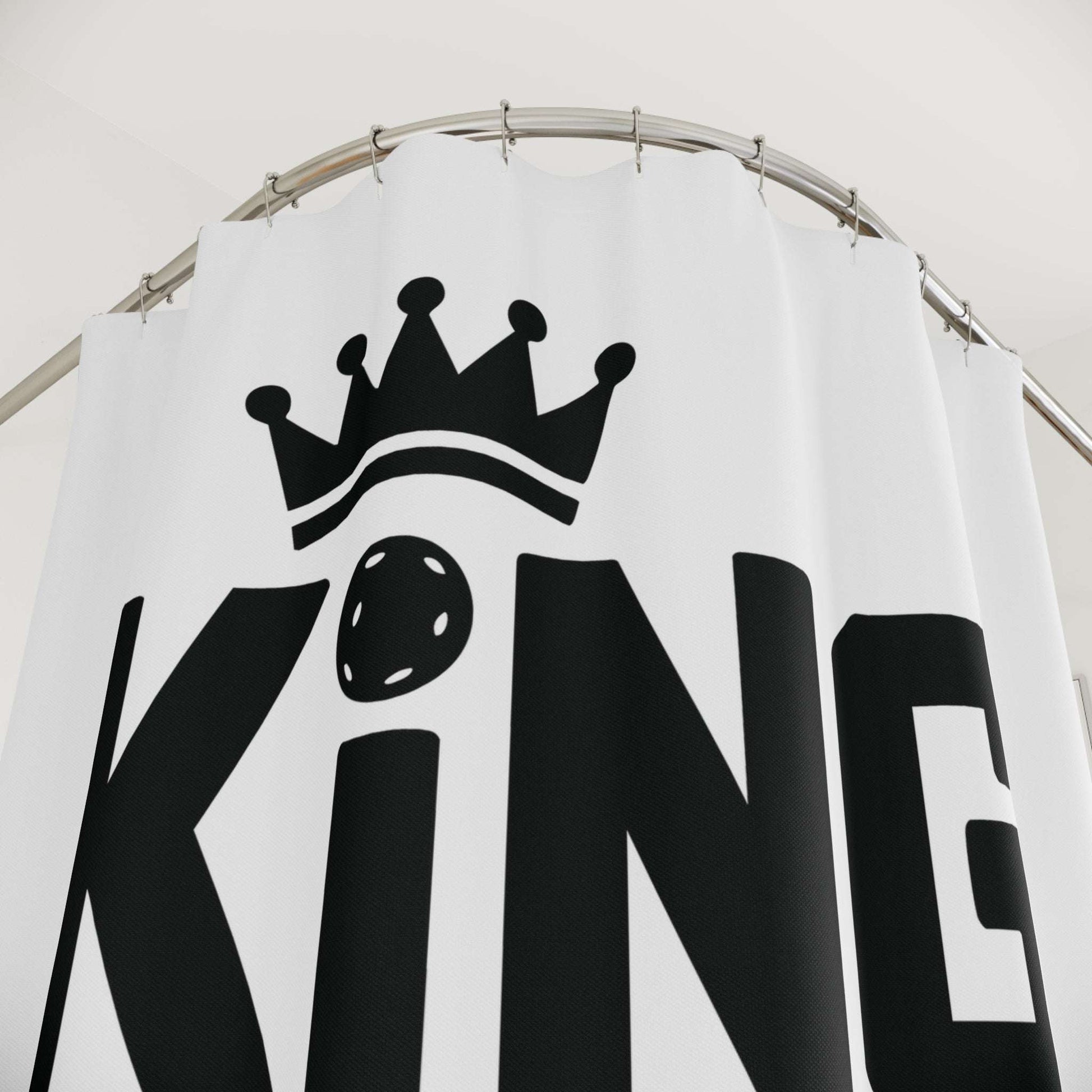 Pickleball Eye-Catching Shower Curtain - King of the Pickleball Court