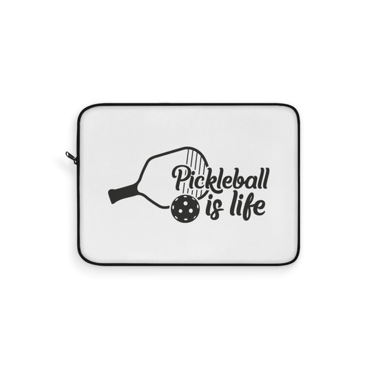 Pickleball Sporty Laptop Sleeve - Pickleball Is Life White