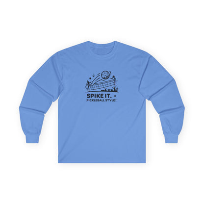 Men's Soft Pickleball Long Sleeves top - Spike It Pickleball Style Blue