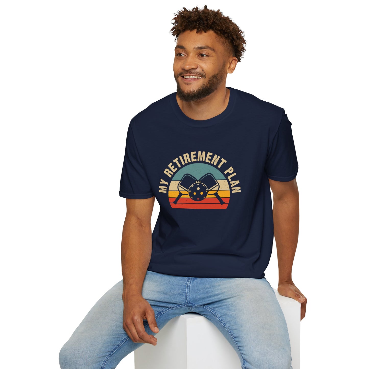 Men's Bold Pickleball T-shirt - My Retirement Plan Retro