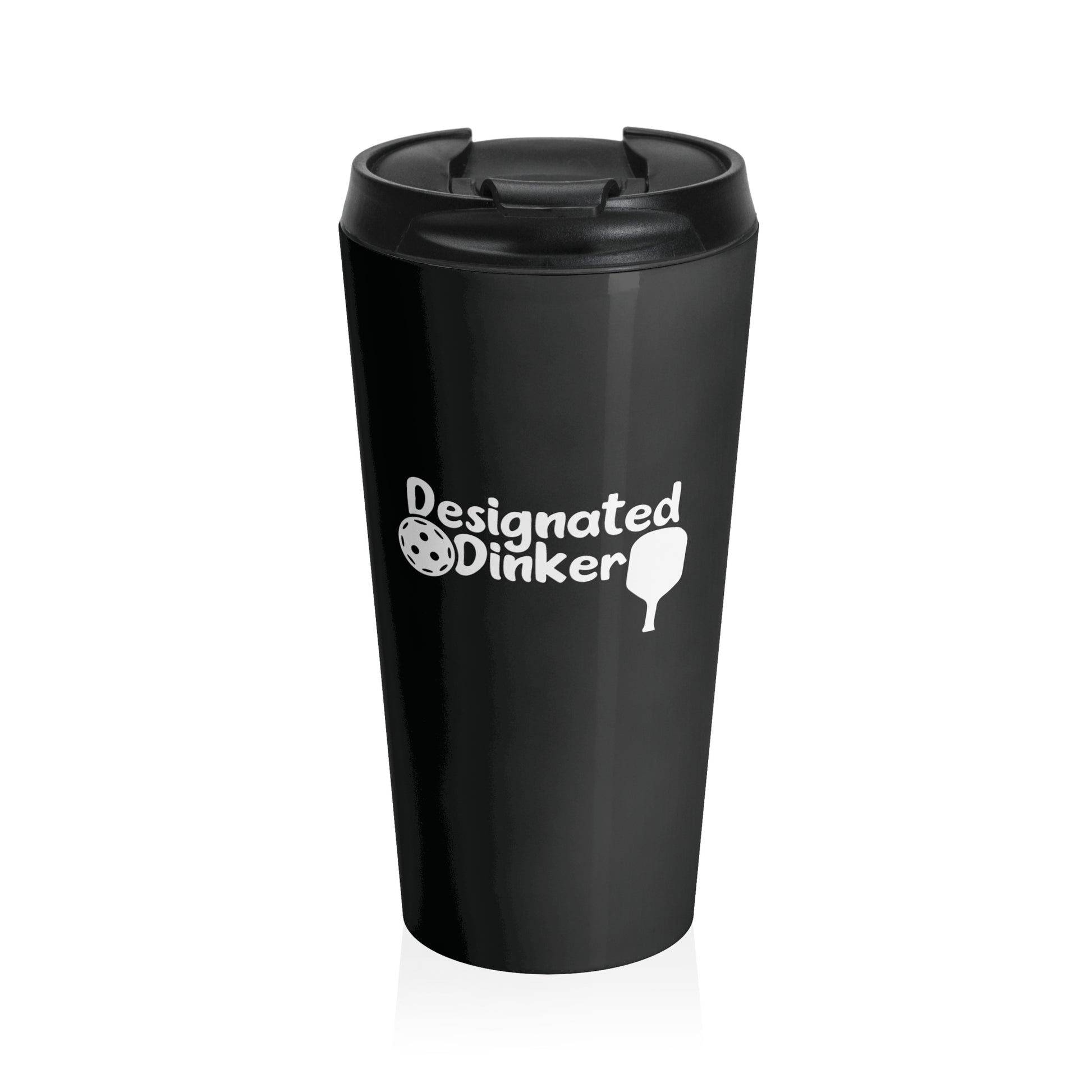 Pickleball Bold Travel Mug - Designated Dinker Black