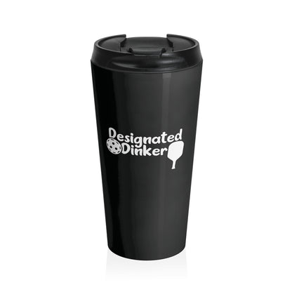 Pickleball Bold Travel Mug - Designated Dinker Black