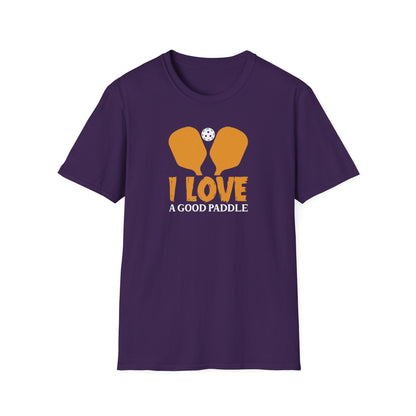Women's Funny Pickleball T-shirt - I Love a Good Paddle