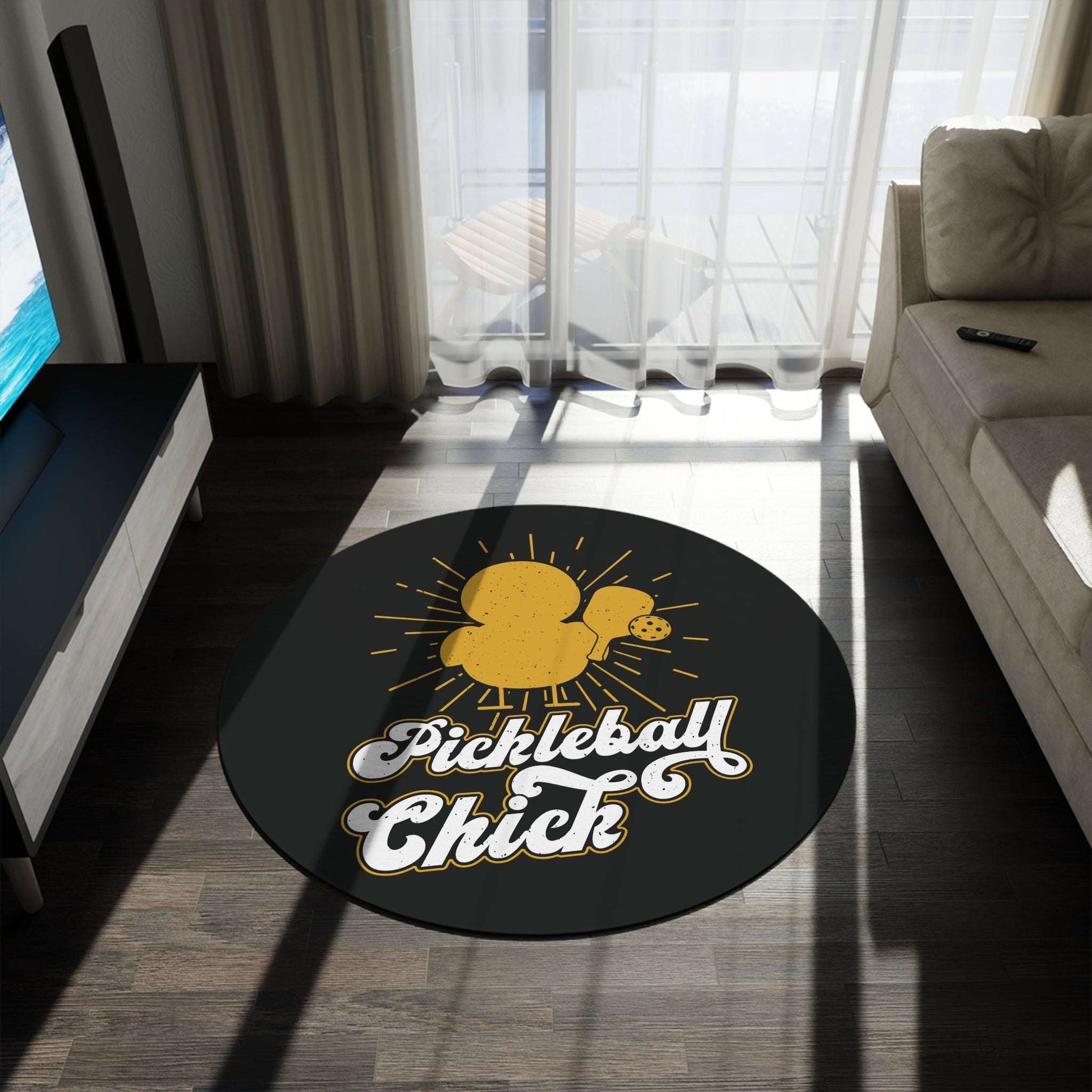 Pickleball Creative Round Rug - Pickleball Chick