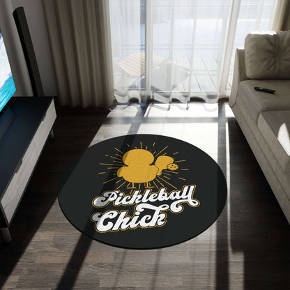 Pickleball Creative Round Rug - Pickleball Chick