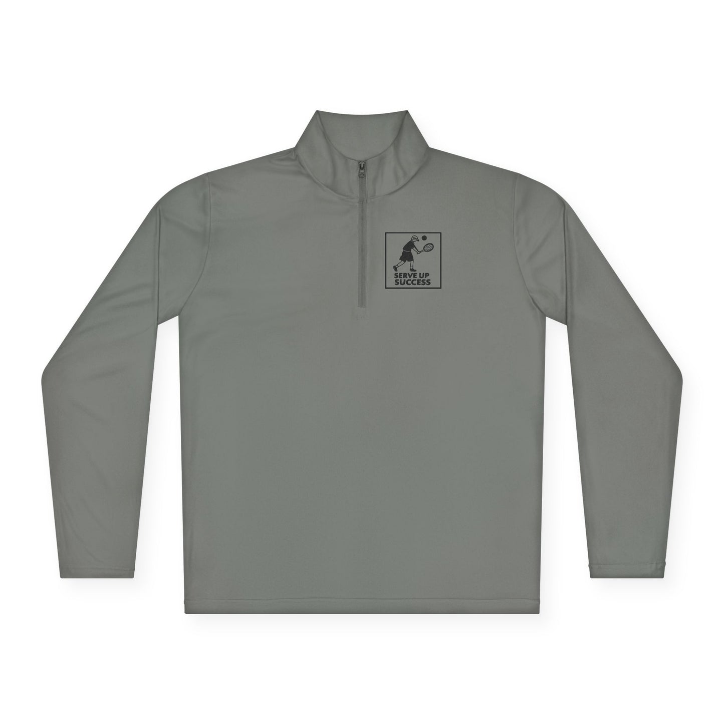 Men's Durable Pickleball Pullover - Serve Up Success Gray