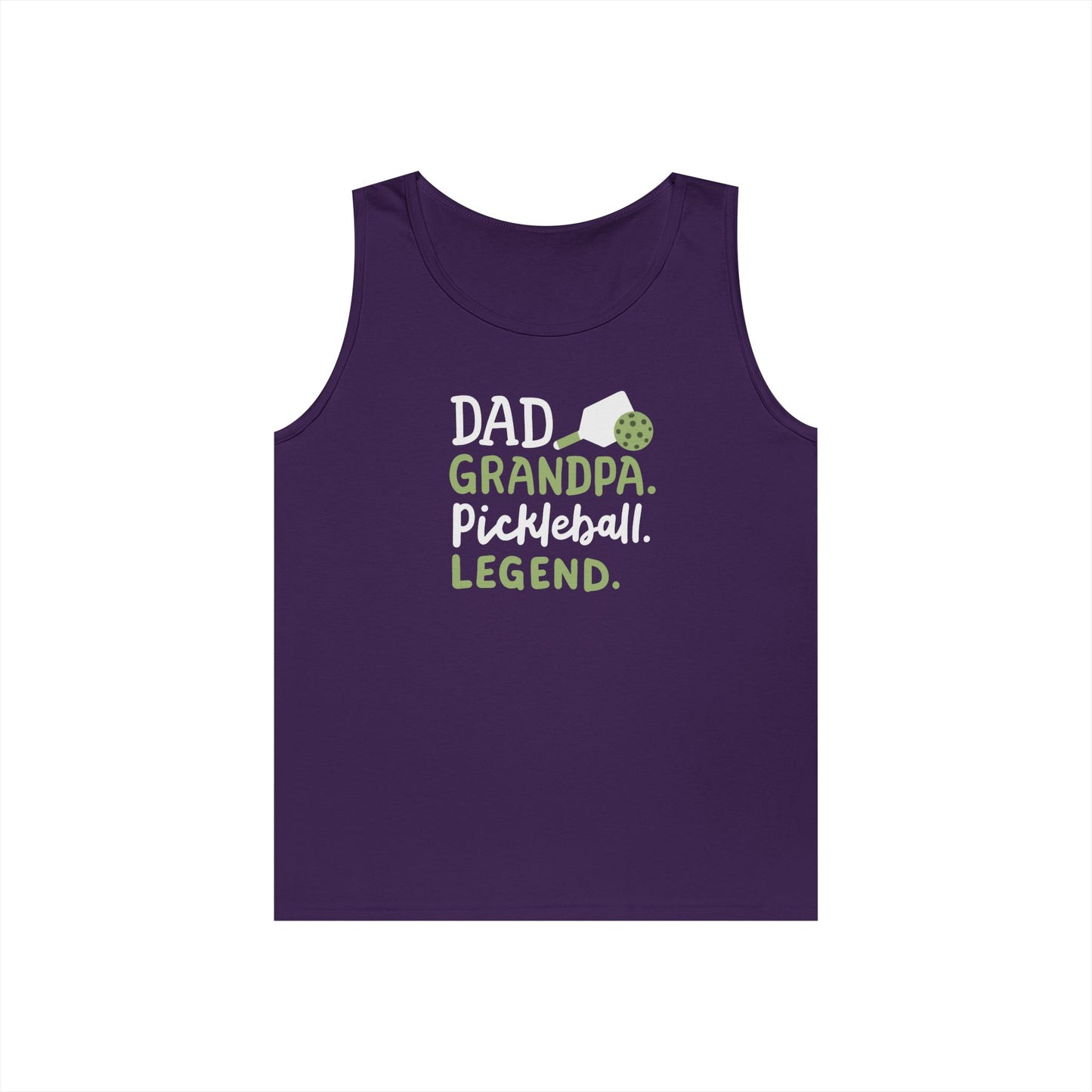 Men's Cool Pickleball Tank Top - Dad Grandpa Pickleball Legend Purple