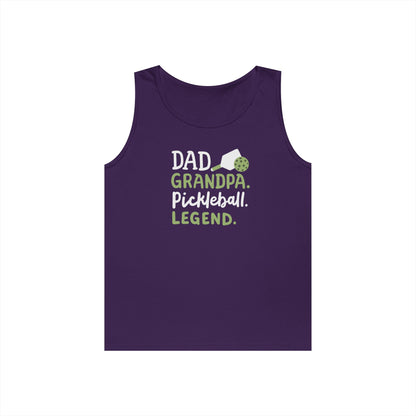 Men's Cool Pickleball Tank Top - Dad Grandpa Pickleball Legend Purple