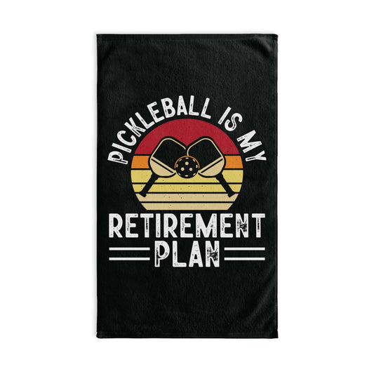 Pickleball Cool Hand Towel - Pickleball Is My Retirement Plan White base