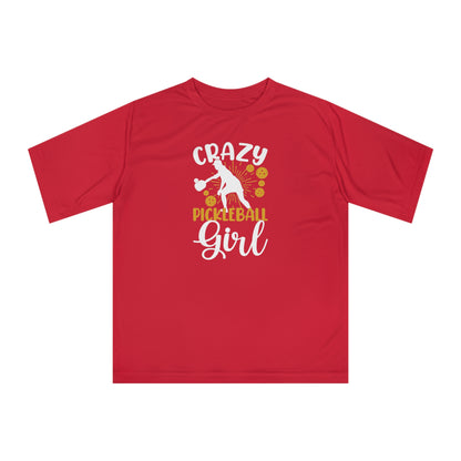 Women's Lightweight Pickleball T-shirt - Crazy Pickleball Girl Red