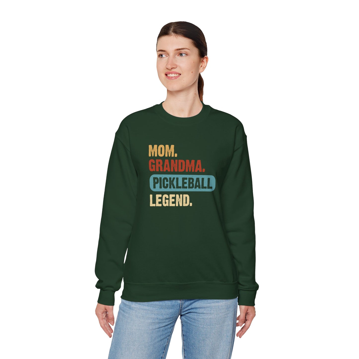 Women's Stylish Pickleball Sweatshirt - Mom Grandma Pickleball Legend